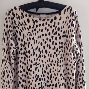 'CHICO'S' Cheetah Sweater Size 0 EUC